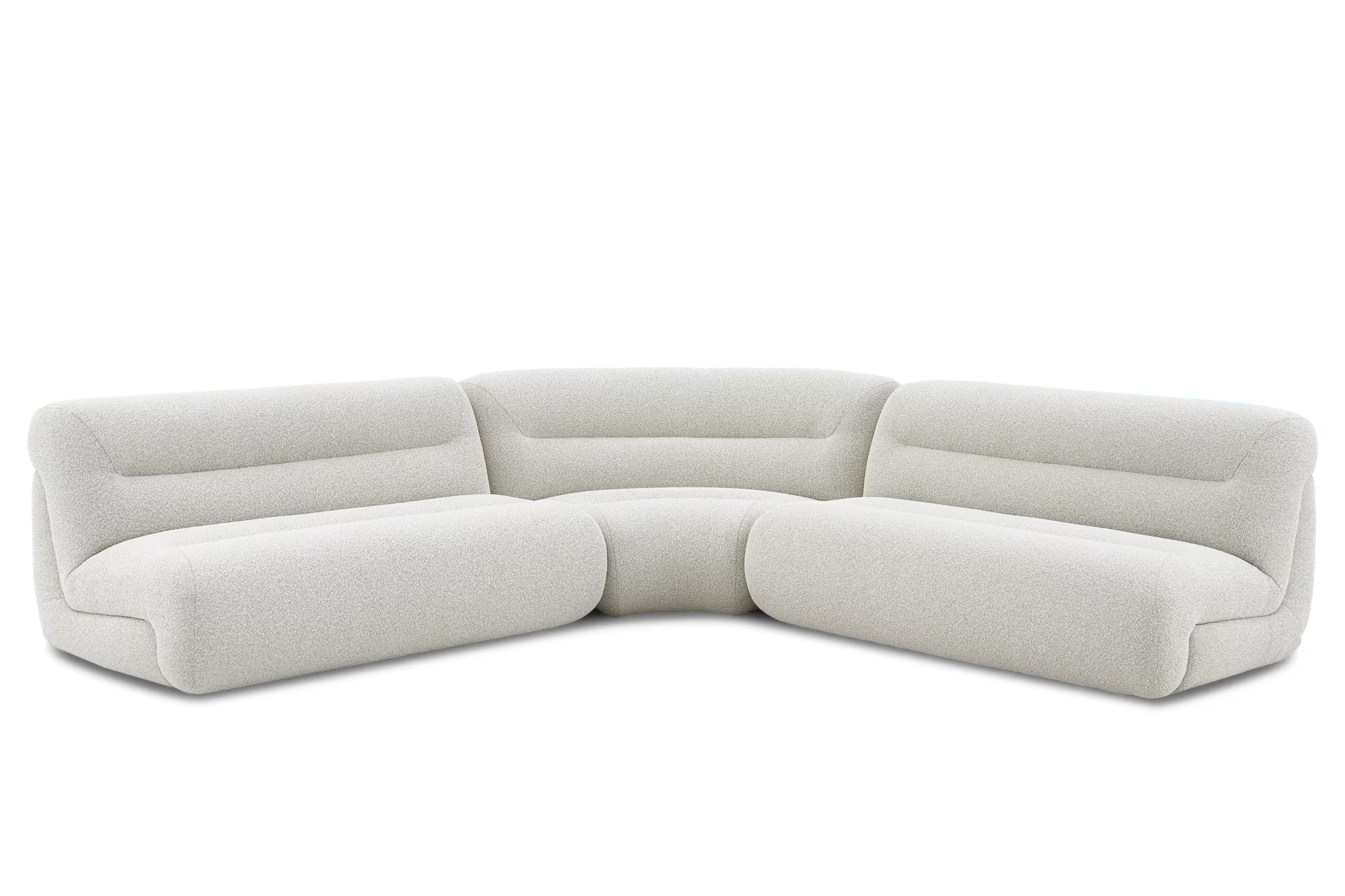 Bombé L-Shape Sectional Sofa — alternate view