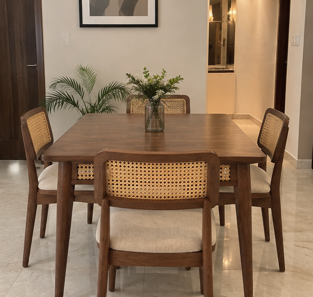 Riva Dining Table (117 cm, 4 Seater)