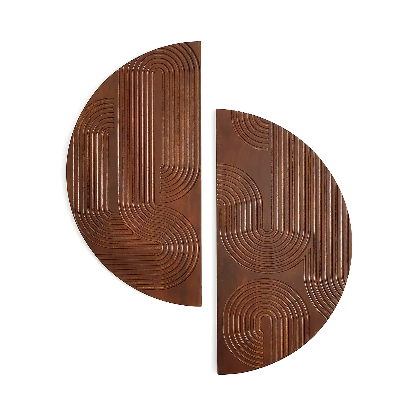 Diana – Solid Mango Wood Hand-Carved Wall Art (Set of 2 Panels) — alternate view