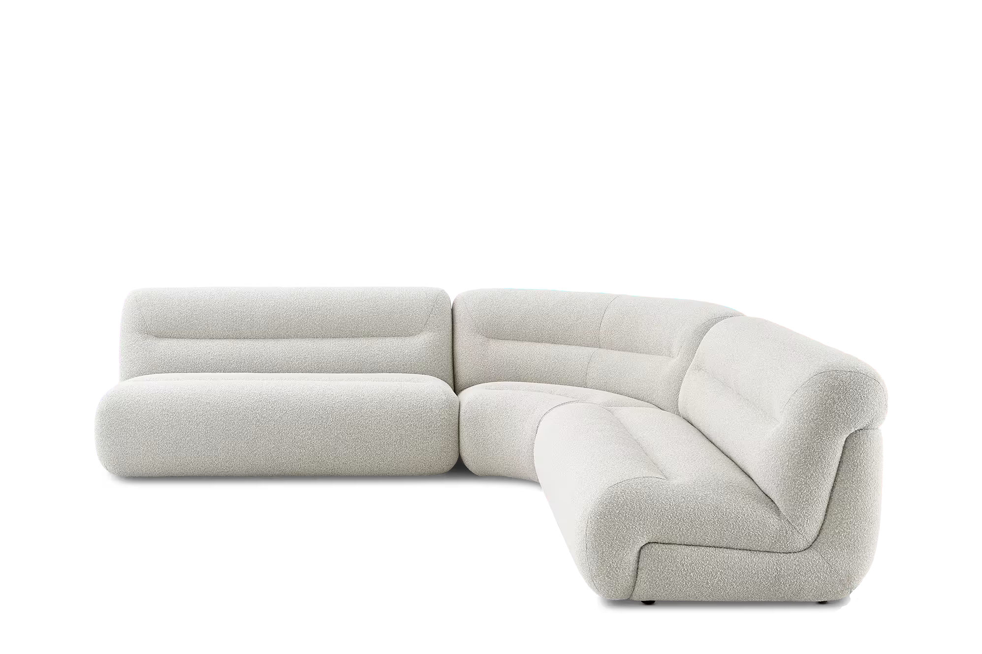 Bombé L-Shape Sectional Sofa
