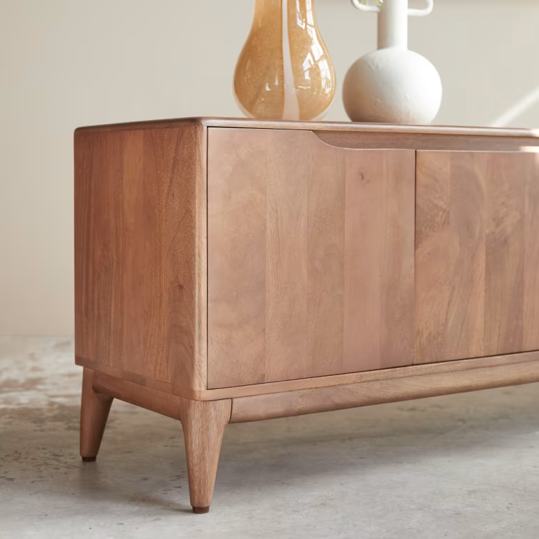 Eliana – Solid Mango Wood TV Cabinet (160 cm, 4 Door)