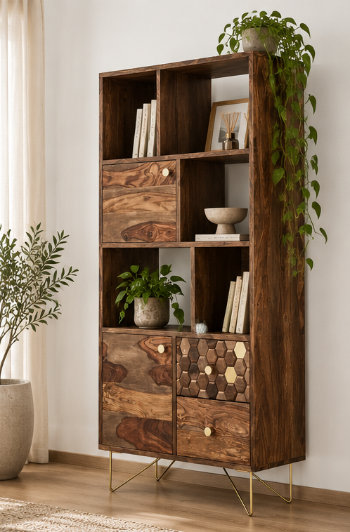 Yati wooden bookcase