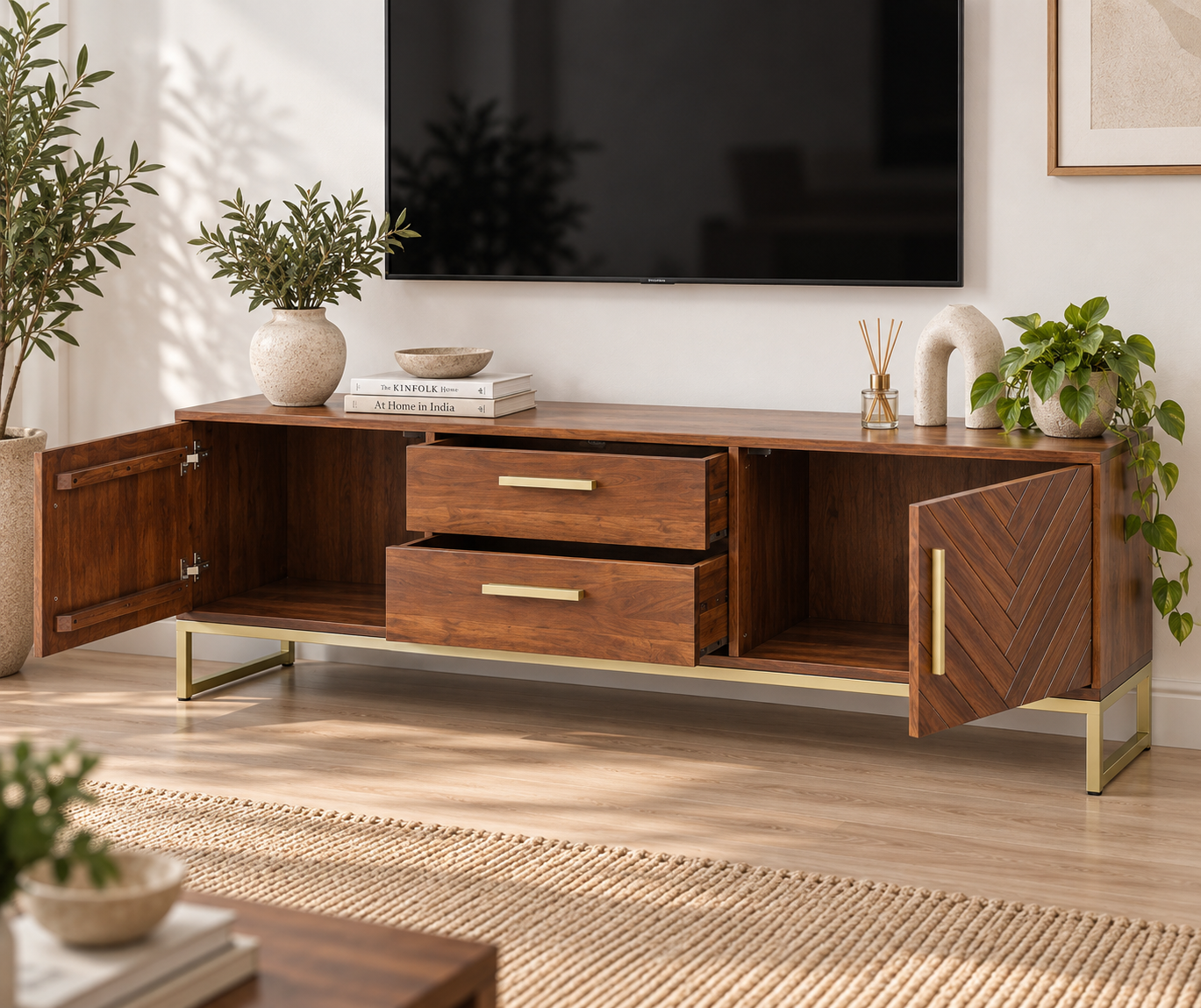 Niva Wooden TV Cabinet — alternate view