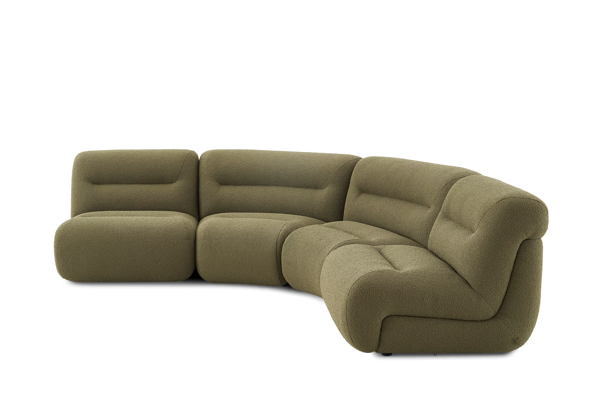 Bombé 4-Piece Sectional Sofa