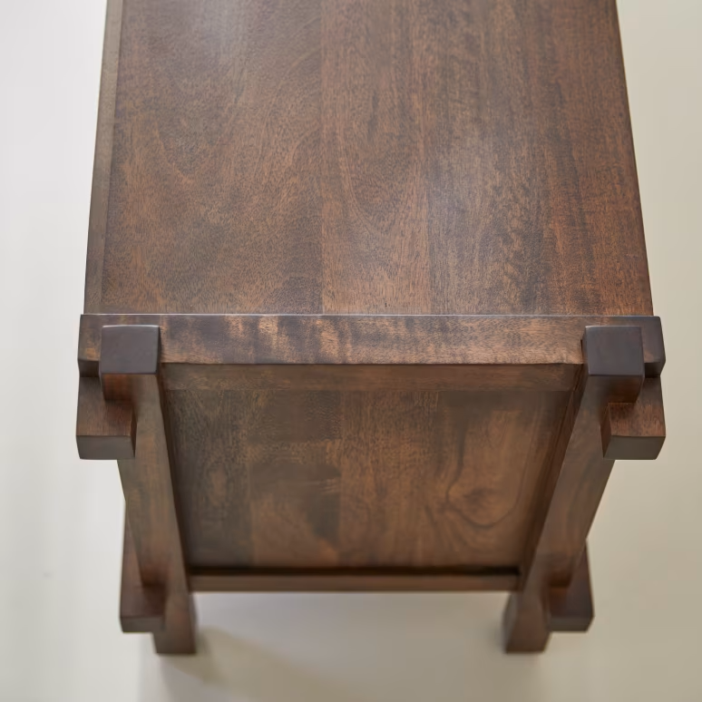 Hera – Solid Mango Wood TV Cabinet (117 cm, 2 Drawer)