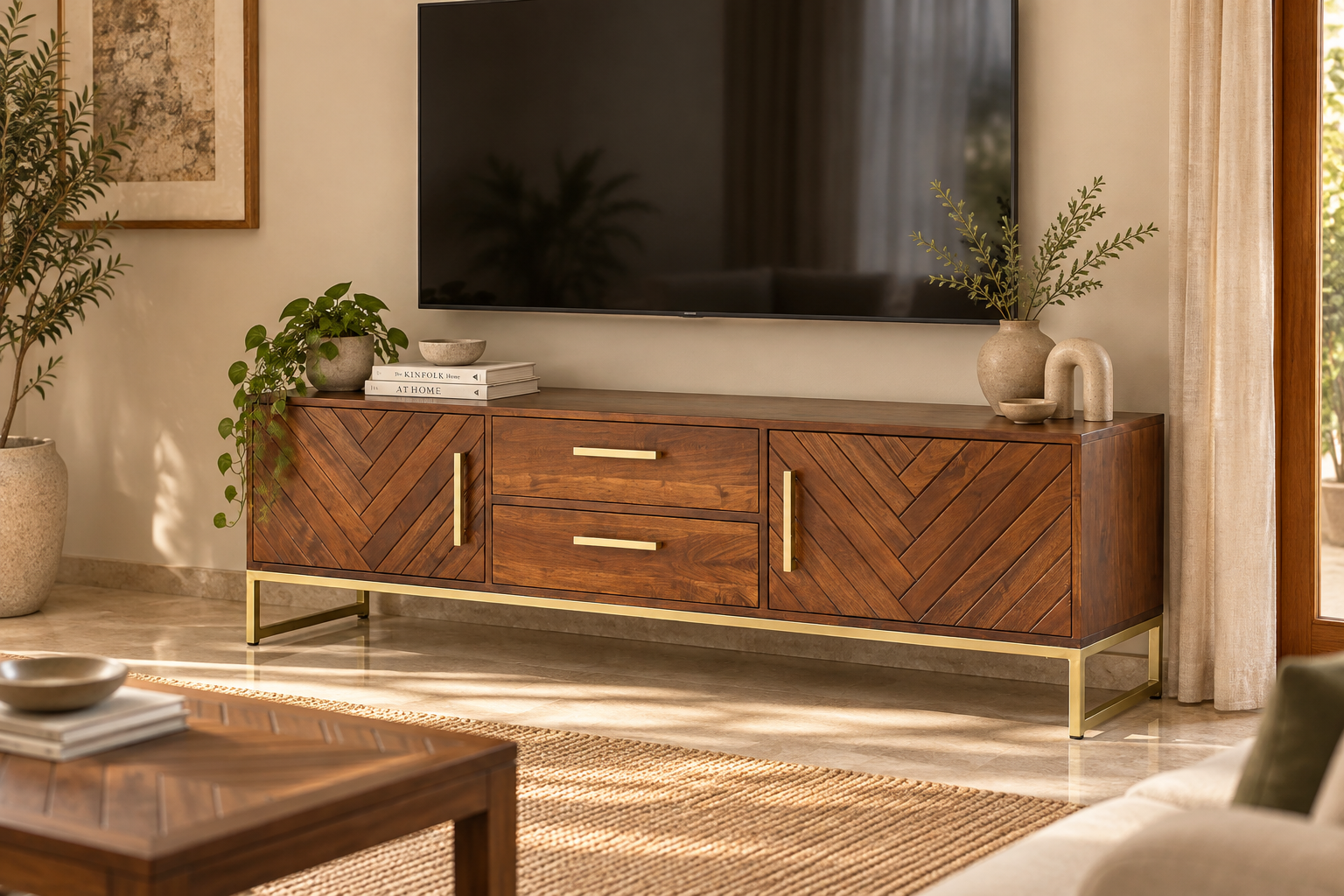 Niva Wooden TV Cabinet — alternate view