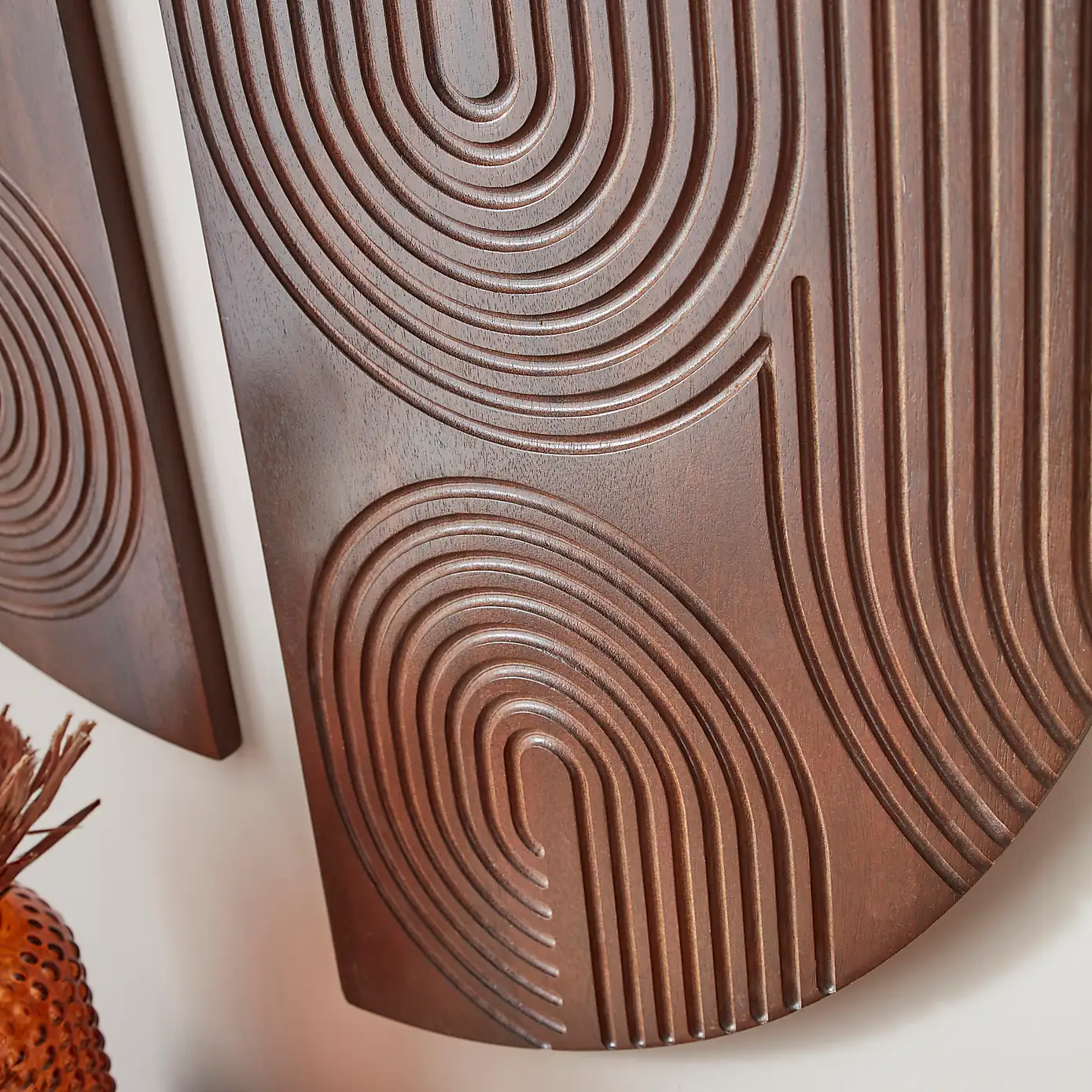 Diana – Solid Mango Wood Hand-Carved Wall Art (Set of 2 Panels)