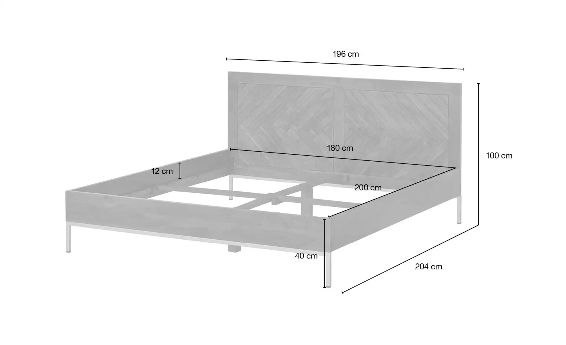 Niva Wooden Double Bed
