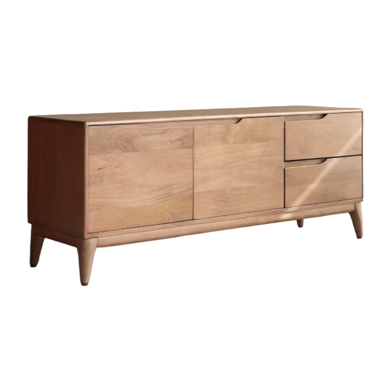 Eliana – Solid Mango Wood TV Cabinet (140 cm, 2 Door)