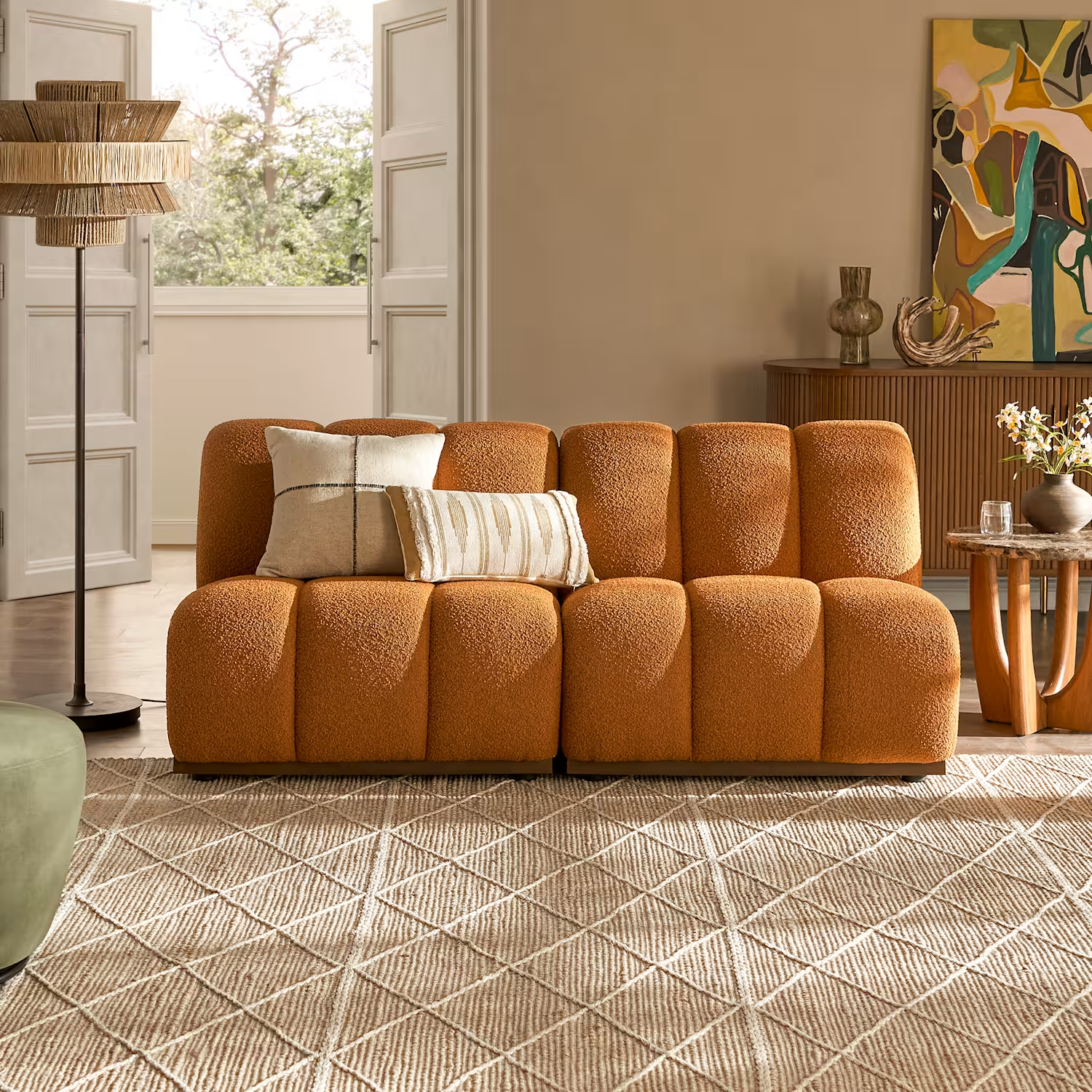 Luna Armless 2-Seater Sofa