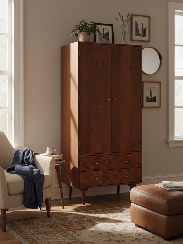 Aurum Solid Acacia Wood Wardrobe