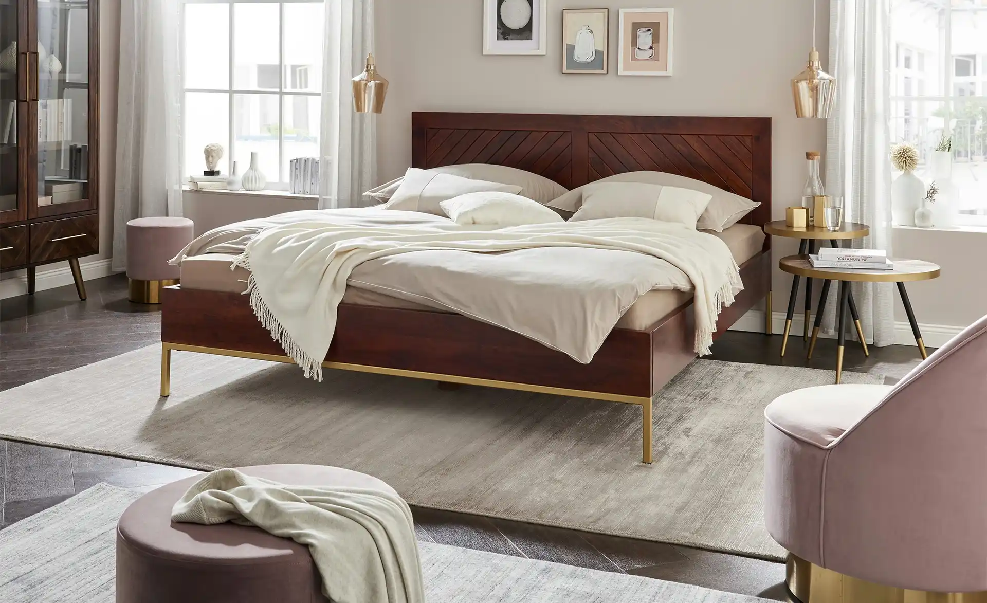 Niva Wooden Double Bed
