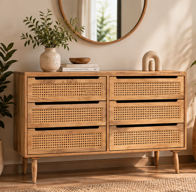 Riva Chest Of Drawers (120 cm, 6 Drawers)