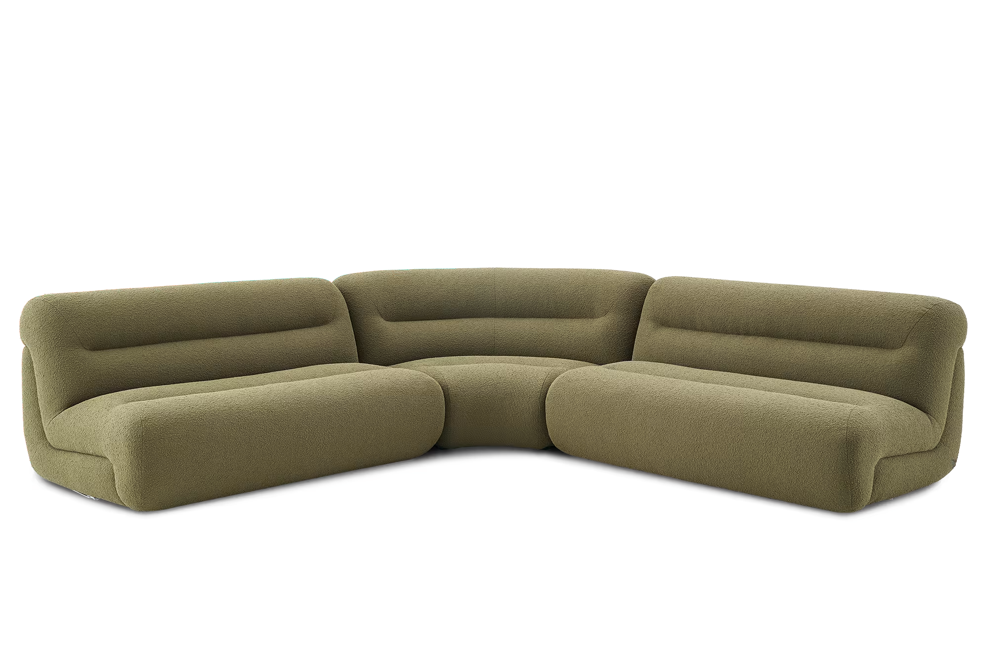 Bombé L-Shape Sectional Sofa