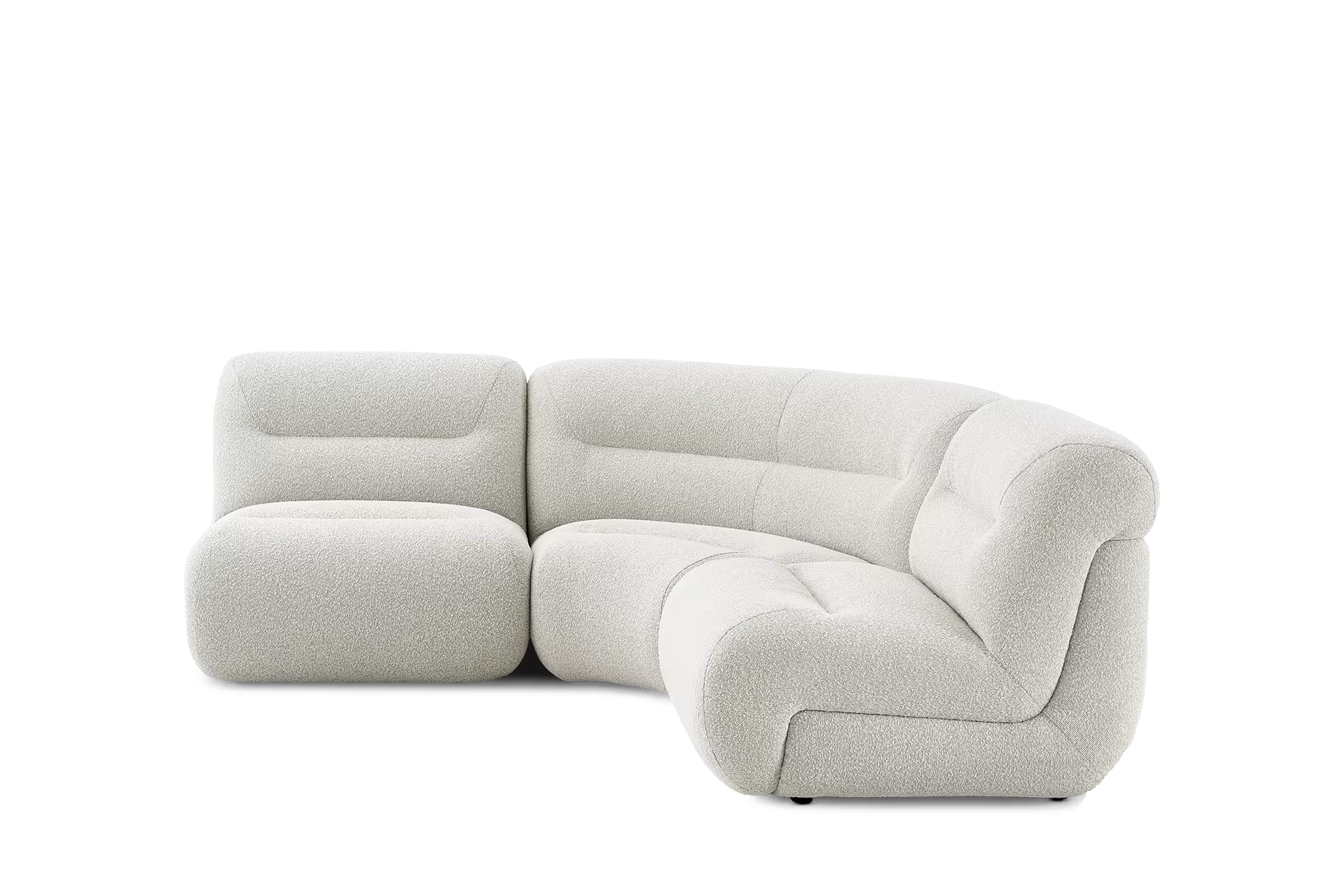 Bombé 3-Piece Sectional Sofa