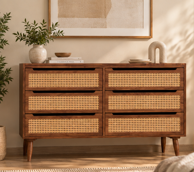 Riva Chest Of Drawers (120 cm, 6 Drawers)