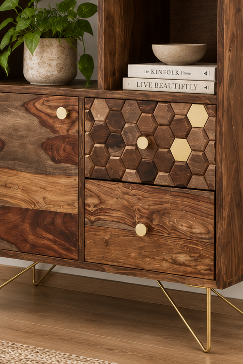 Yati wooden bookcase