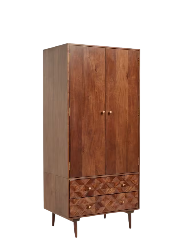 Aurum Solid Acacia Wood Wardrobe