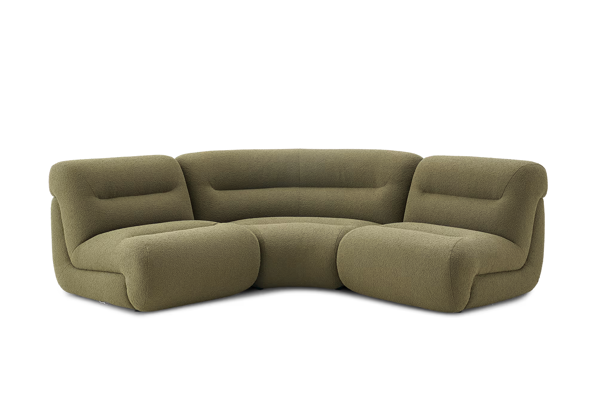 Bombé 3-Piece Sectional Sofa