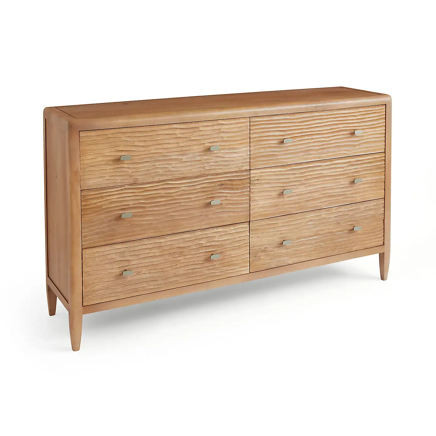 Artisan Carve – Solid Mango Wood Chest of Drawers (143 cm, 6 Drawers)