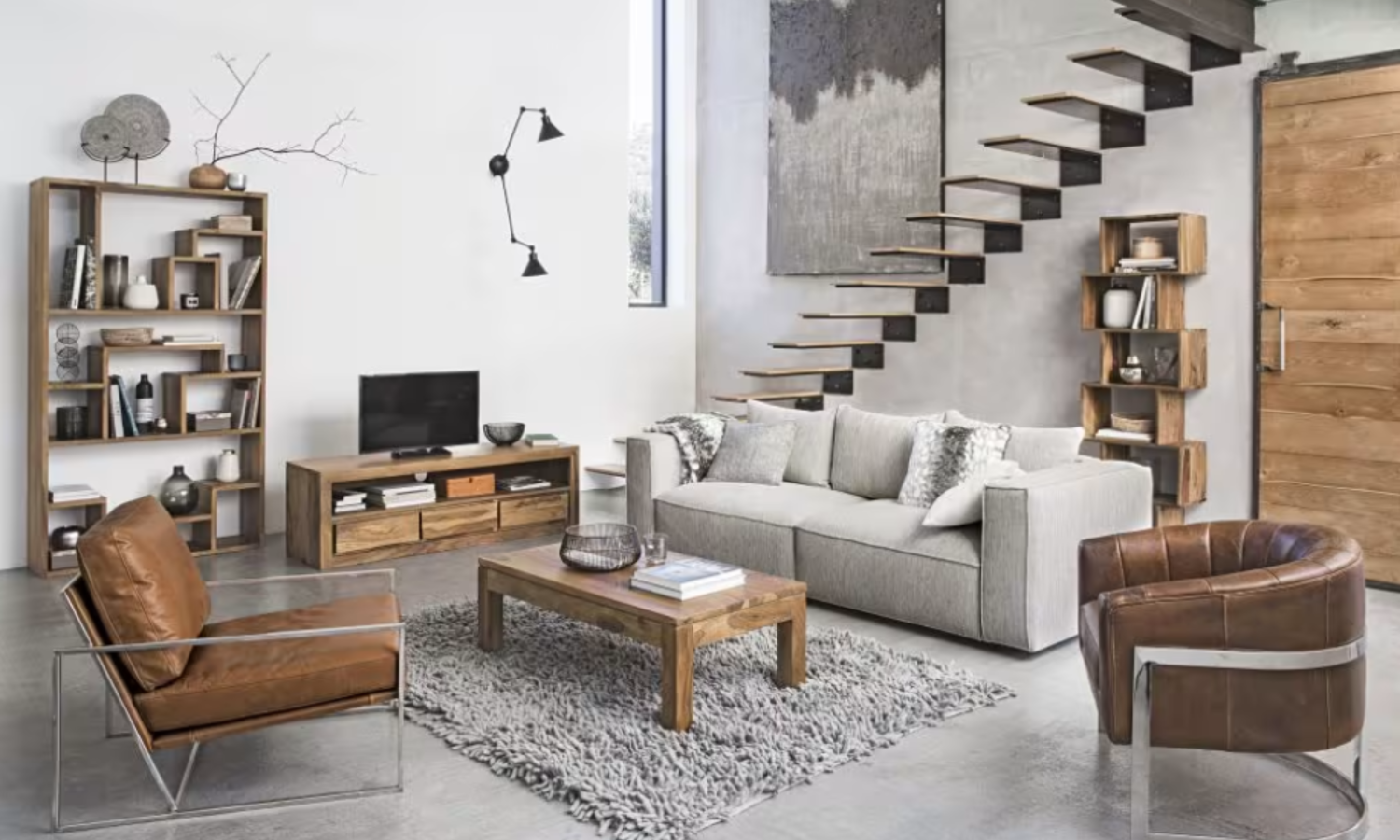 Isha Zigzag Bookcase Large