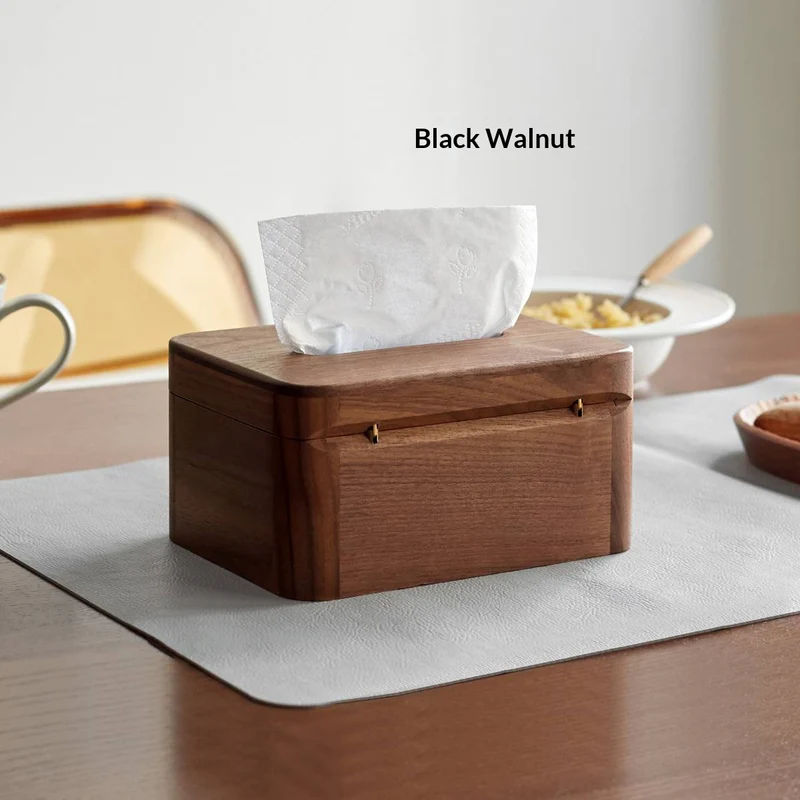 Vera Solid Wood Nordic Tissue Box with Magnetic Lid