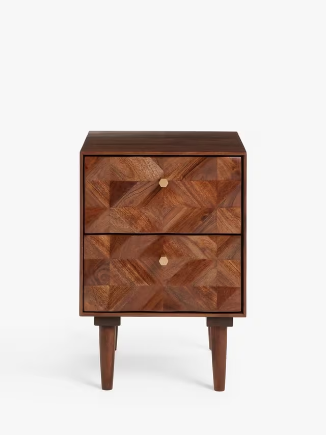 Aurum Solid Acacia Wood Bedside Table — alternate view