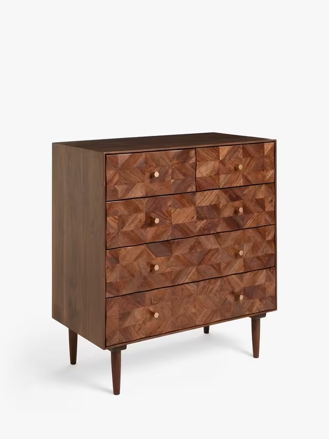 Aurum Solid Acacia Wood Chest of Drawers (6 Drawers)