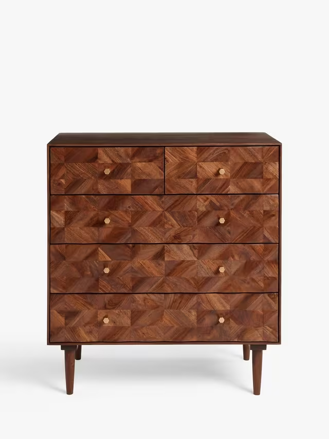 Aurum Solid Acacia Wood Chest of Drawers (6 Drawers) — alternate view
