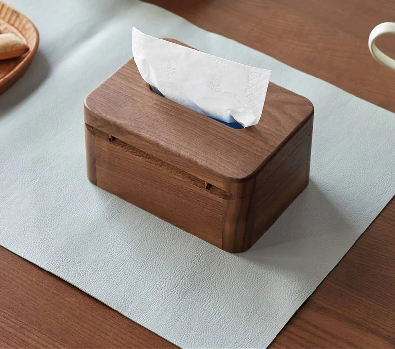 Vera Solid Wood Nordic Tissue Box with Magnetic Lid