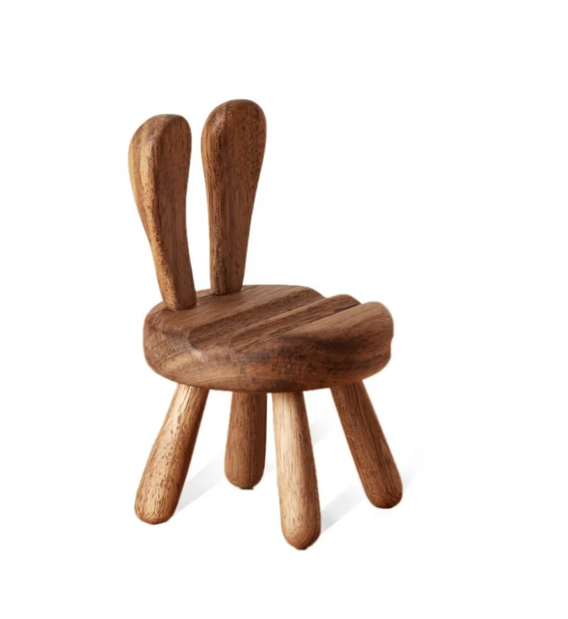 Vera Solid Wood Rabbit Mobile Phone Holder — alternate view