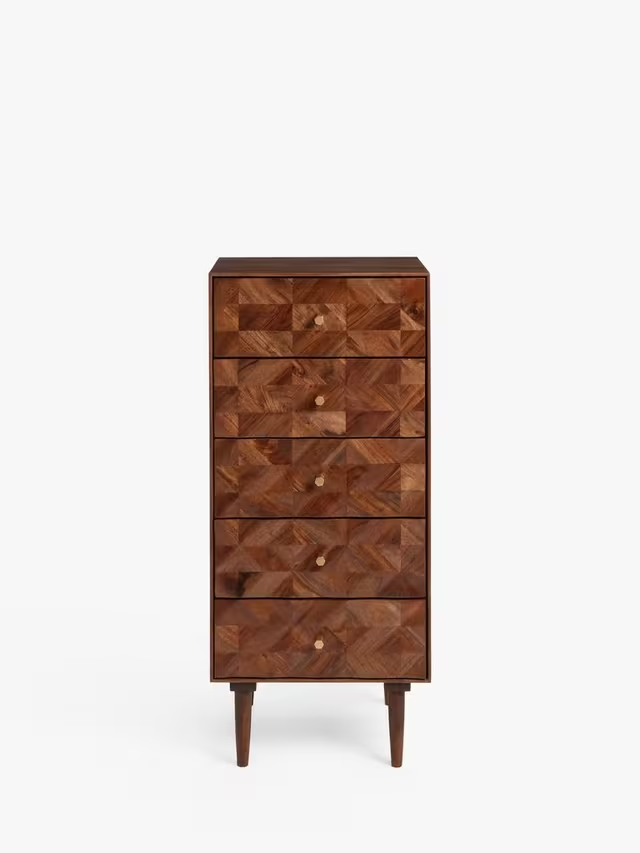 Aurum Solid Acacia Wood Tall Chest of Drawers