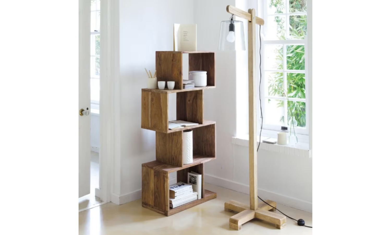 Isha Zigzag Bookcase Small — alternate view