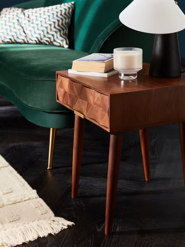 Aurum Solid Acacia Wood Side Table