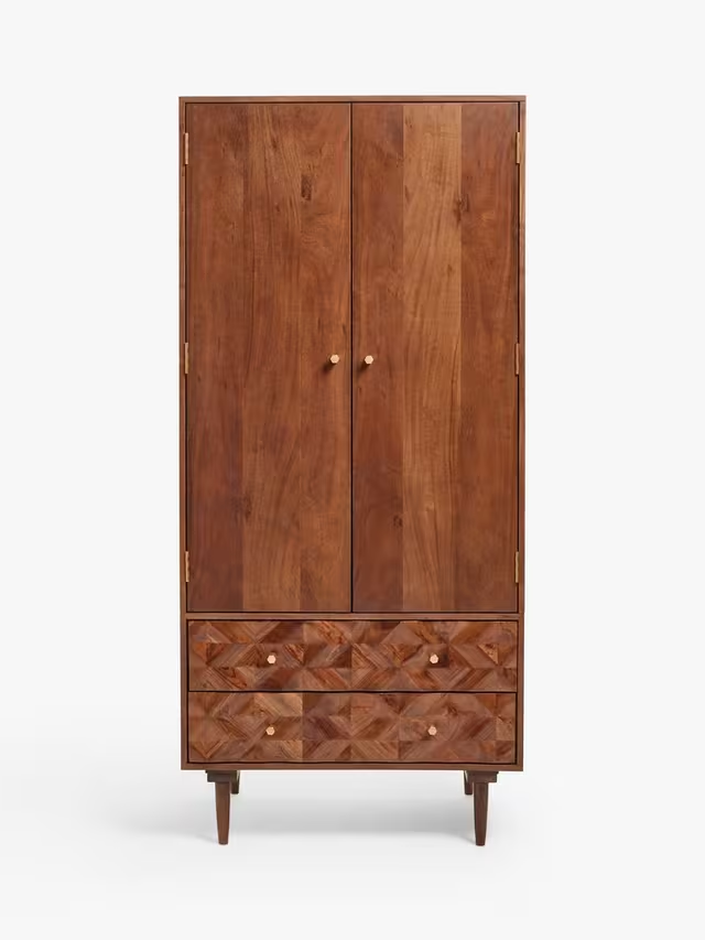 Aurum Solid Acacia Wood Wardrobe — alternate view
