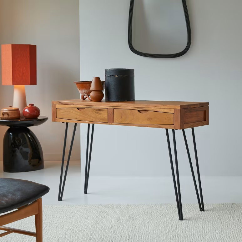 Elio – Solid Acacia Wood Console Table — alternate view