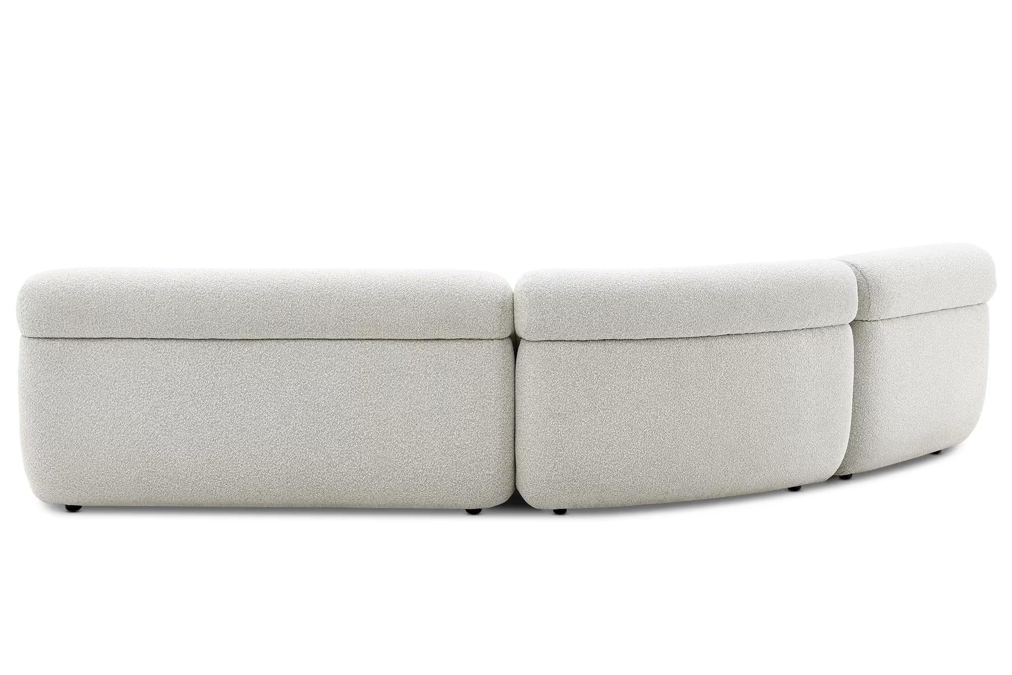 Bombé Angled Chaise Sectional Sofa