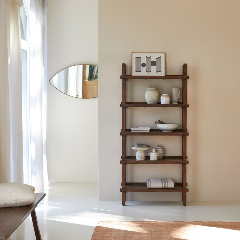 Hera – Solid Mango Wood Tall Bookcase — alternate view