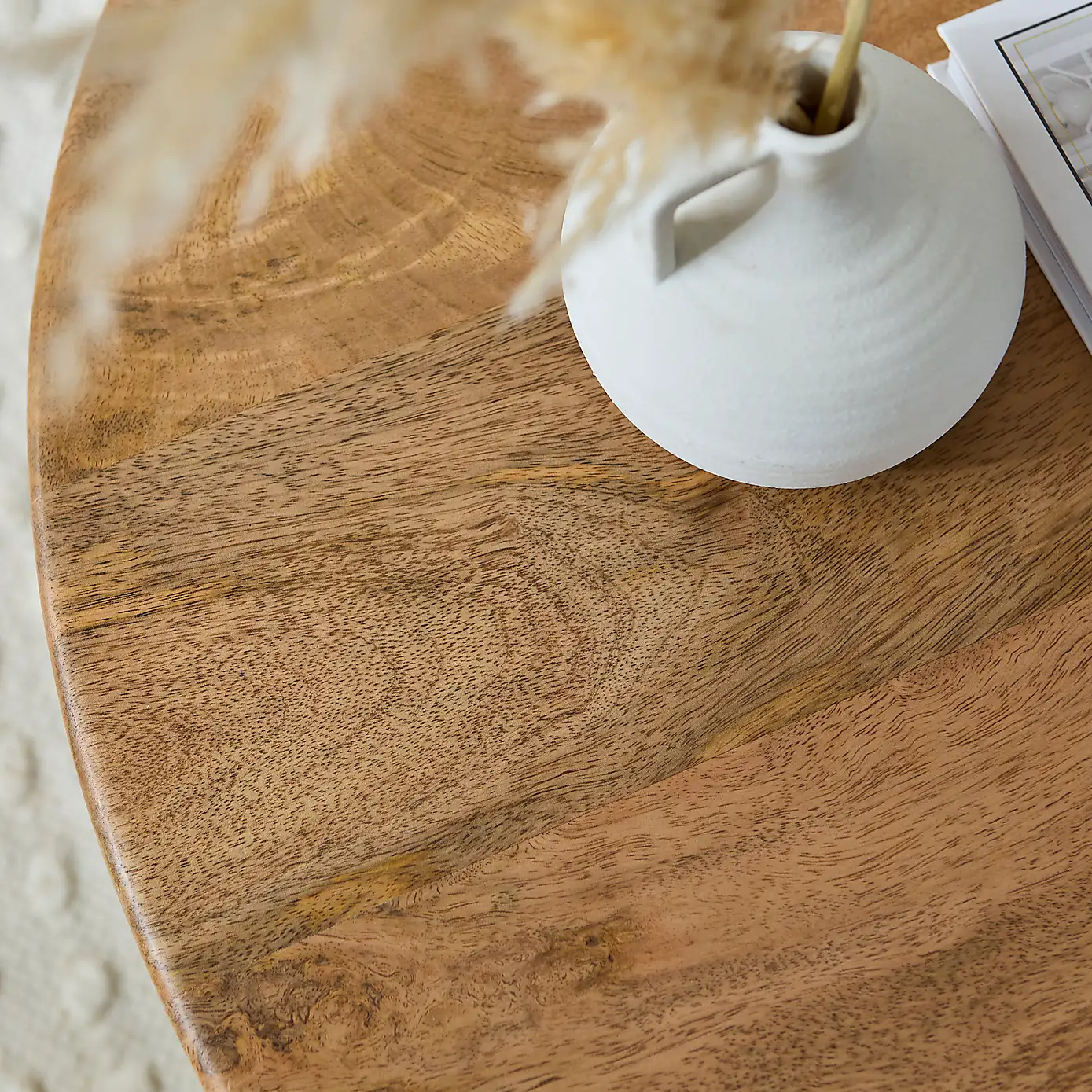 Diana – Solid Mango Wood Round Coffee Table