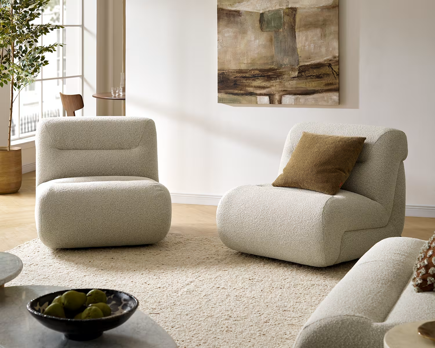 Bombé Armless Sofa