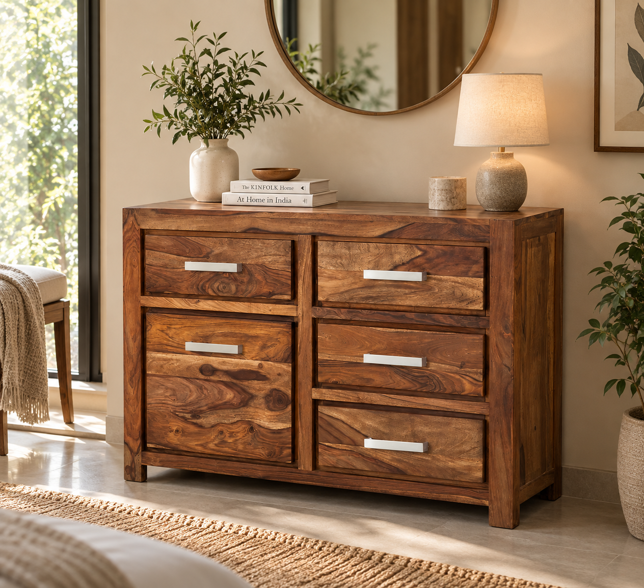 Nami wooden chest of drawers