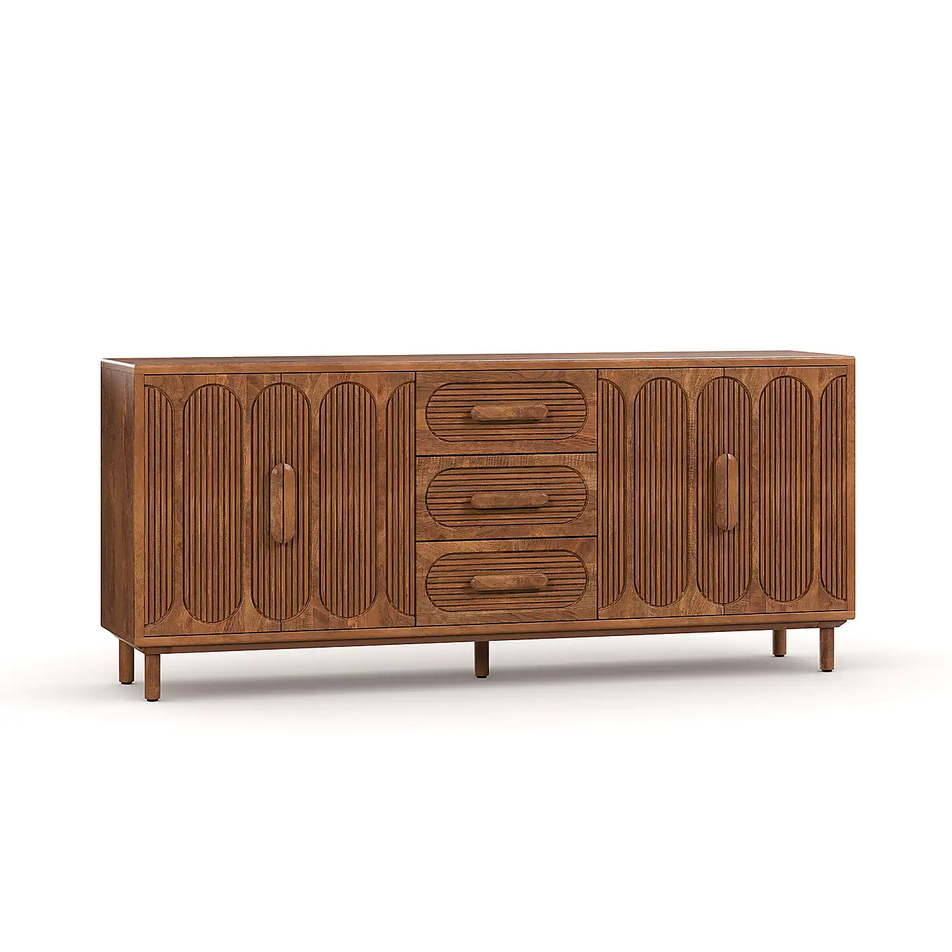 Diana – Solid Mango Wood Sideboard (172 cm, Wide Storage with Drawers)