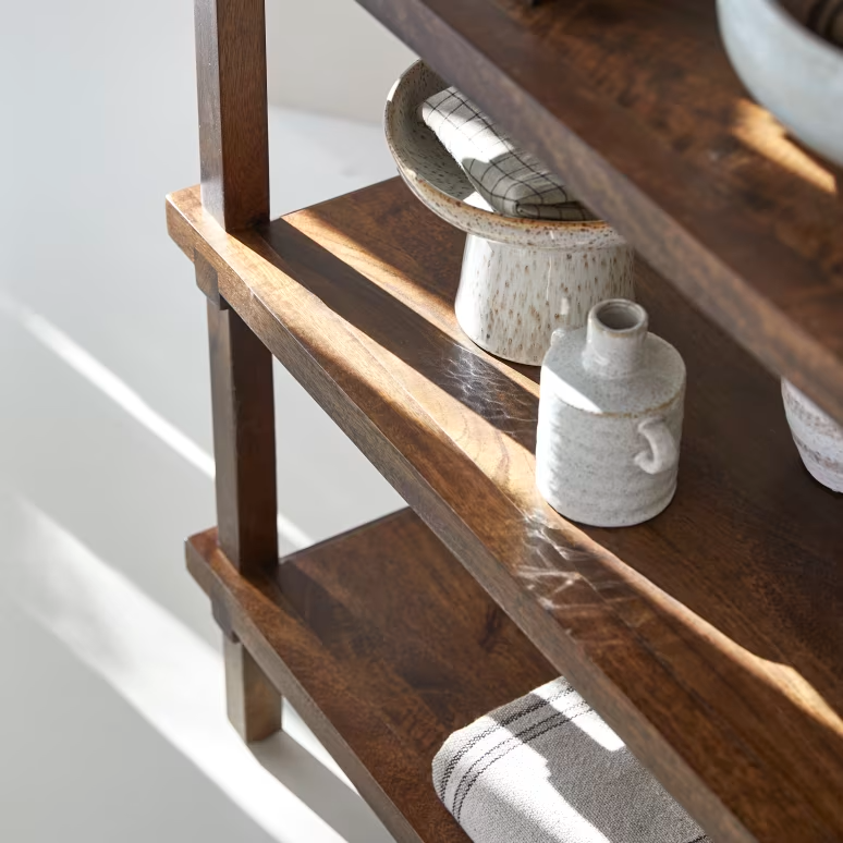 Hera – Solid Mango Wood Tall Bookcase