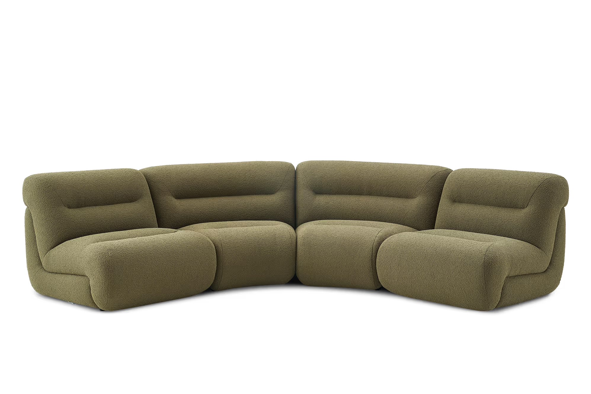 Bombé 4-Piece Sectional Sofa