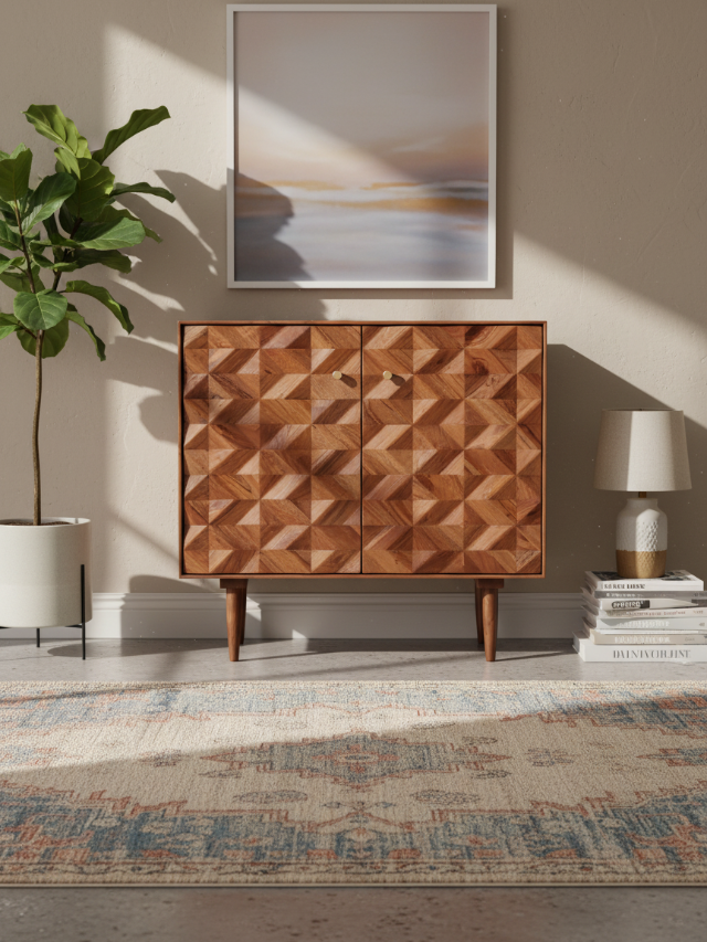 Aurum Solid Acacia Wood Side Board