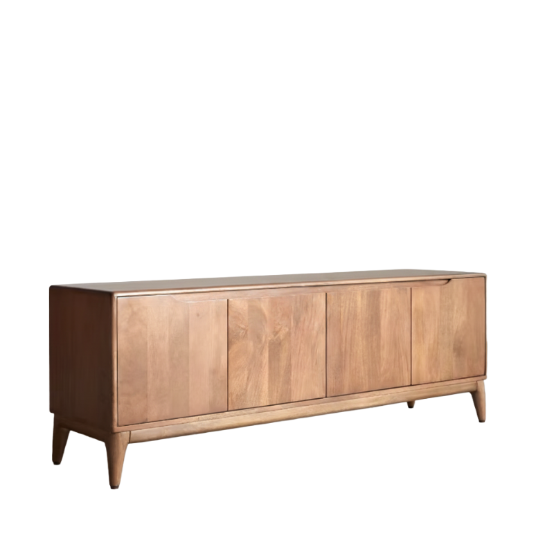 Eliana – Solid Mango Wood TV Cabinet (160 cm, 4 Door)