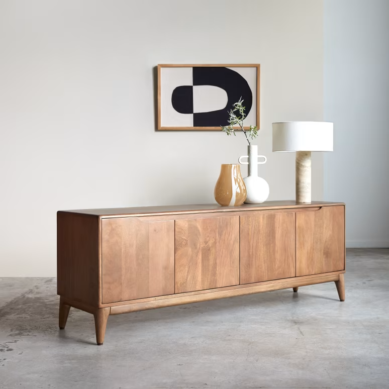 Eliana – Solid Mango Wood TV Cabinet (160 cm, 4 Door) — alternate view