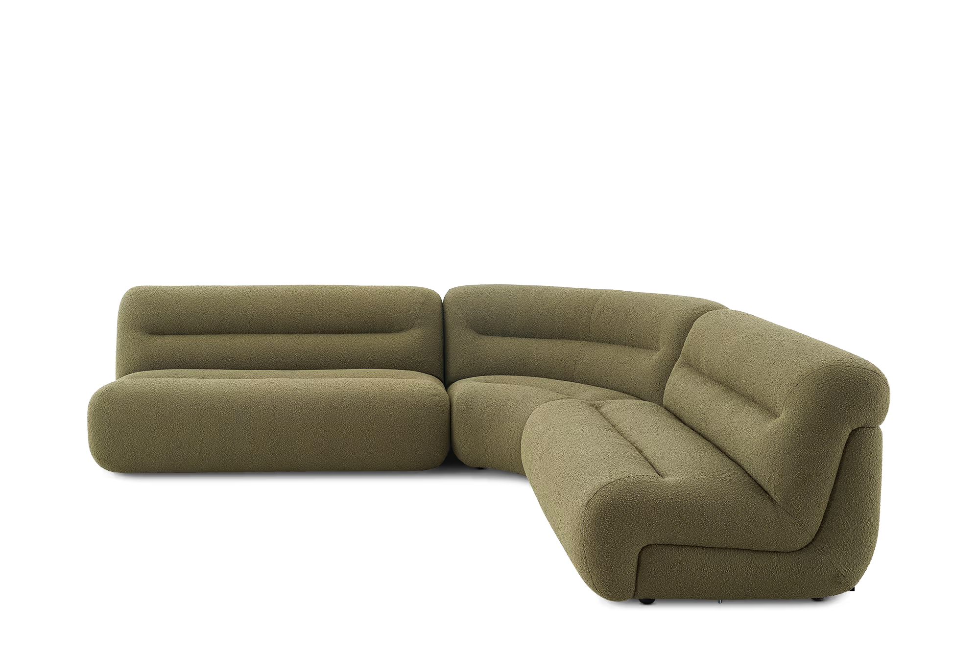 Bombé L-Shape Sectional Sofa