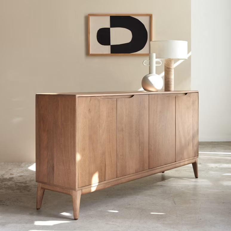 Eliana – Solid Mango Wood Sideboard (160 cm, 4 Door) — alternate view